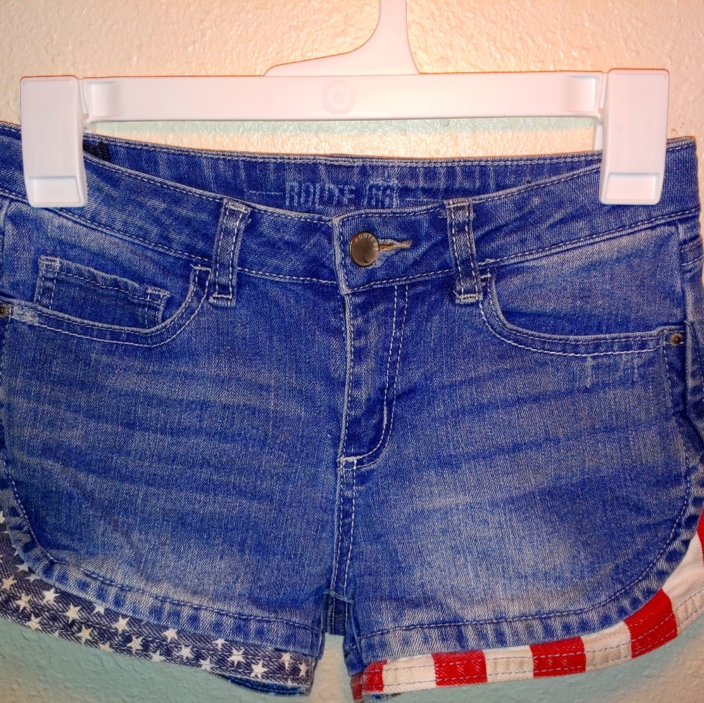 American Flag Denim Daisy Duke Shorts